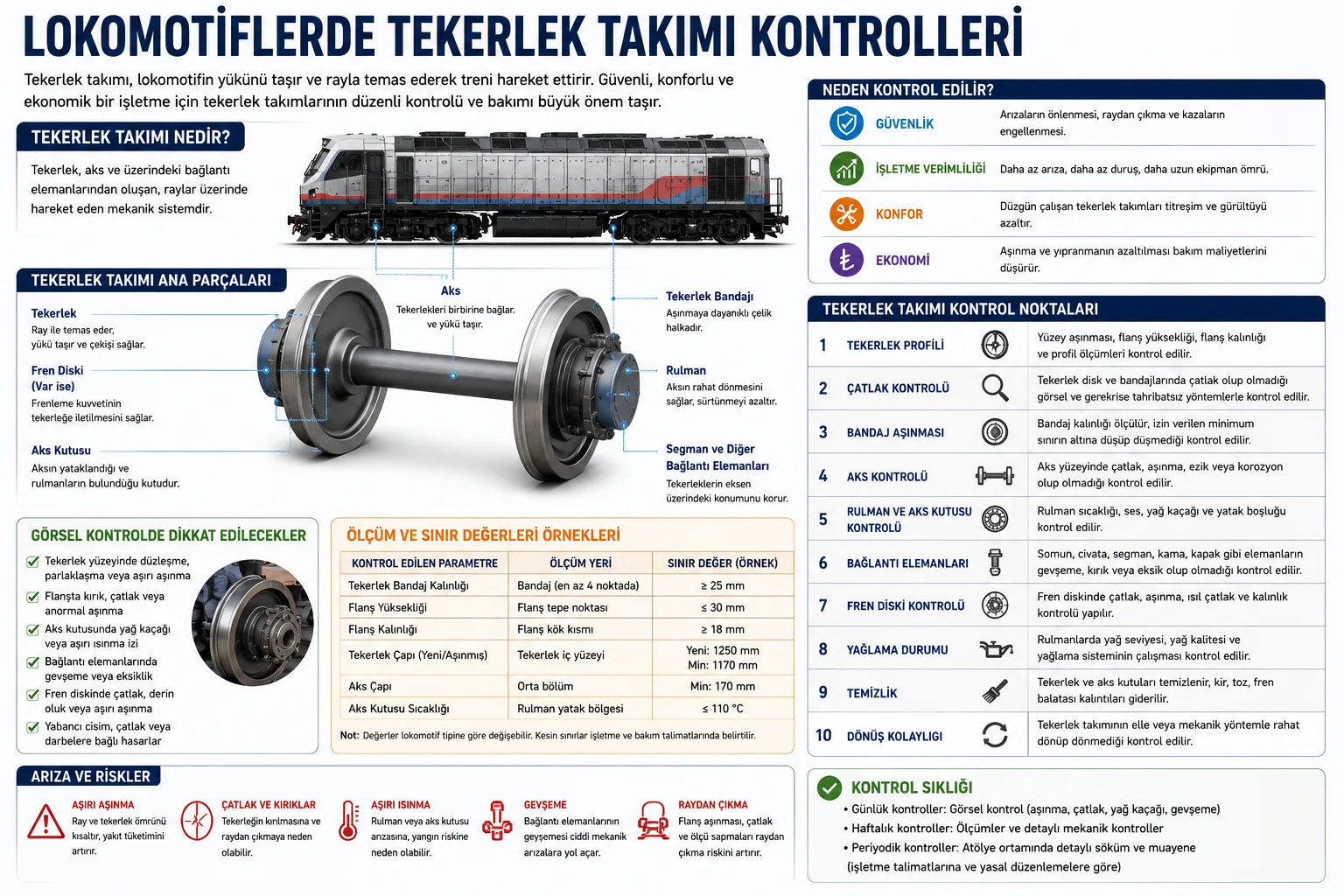 Lokomotiflerde Tekerlek Takımı Kontrolleri